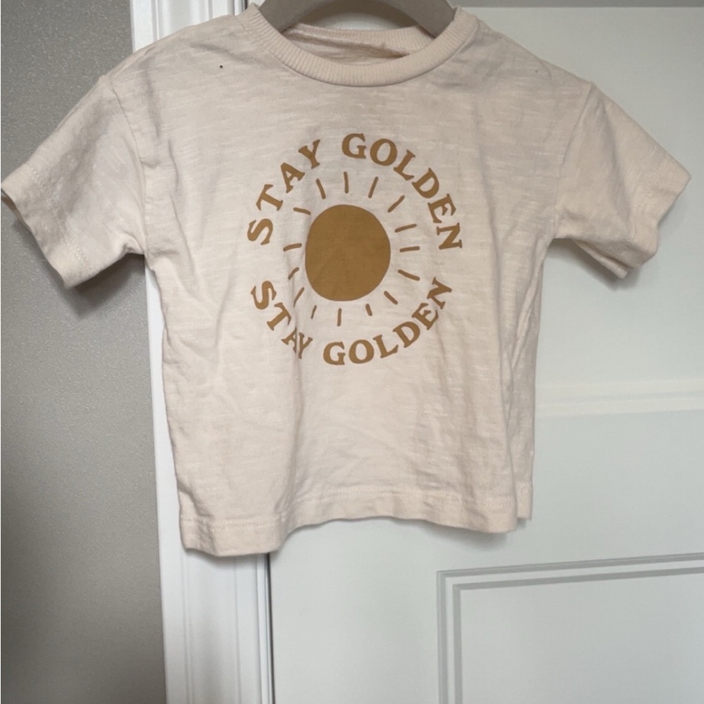 3/$20 Stay Golden Kids T-Shirt - Cream